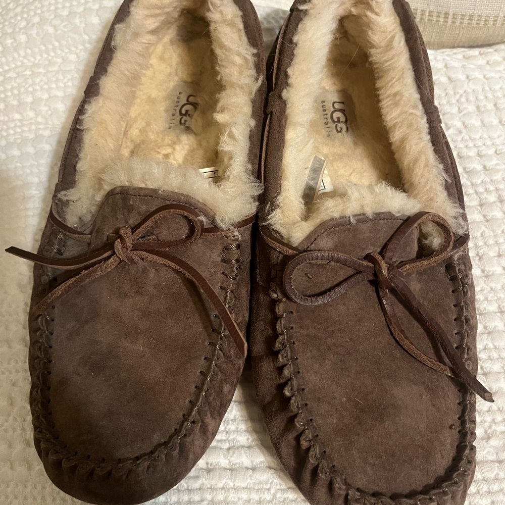 UGG Brown Dakota Moccasin Slippers